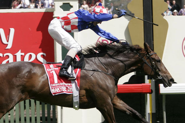 Makybe Diva is the only 3 time winner