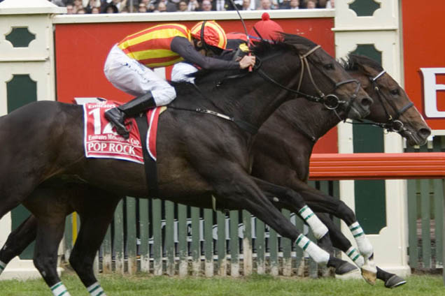 Delta Blues winning the Emirates - Melbourne Cup