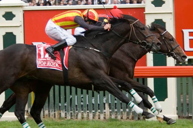 Delta Blues winning the Emirates - Melbourne Cup