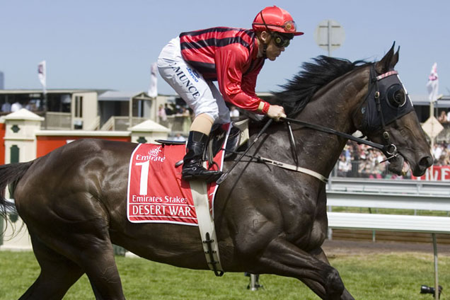 Desert War running in the Emirates Stks