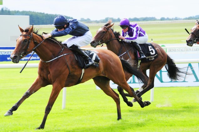Tapestry winning the Moyglare Stud Stakes (Fillies' Group 1)