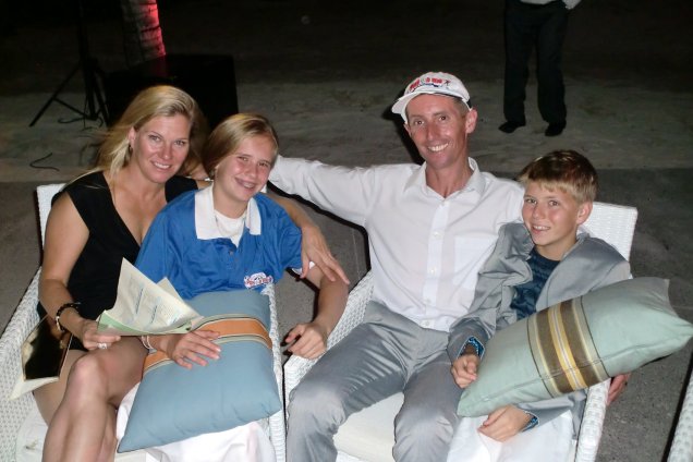 Nash Rawiller and his family in Mauritius