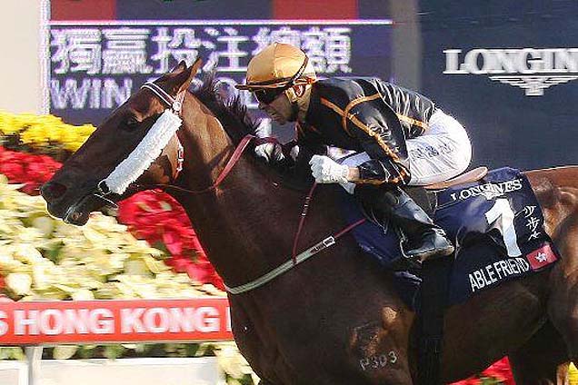 Able Friend winning the THE LONGINES HONG KONG MILE