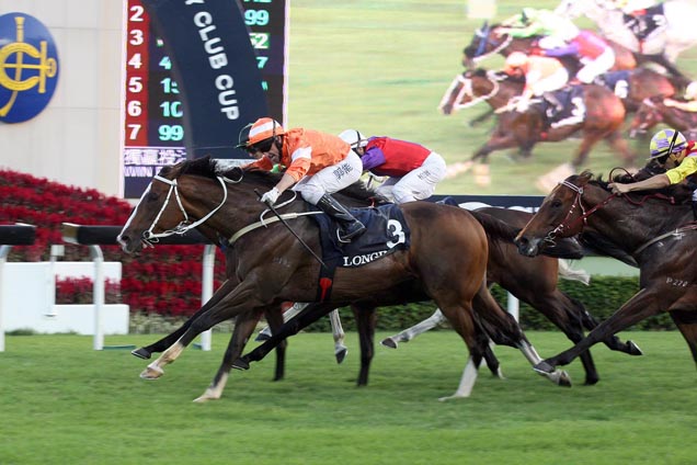 Blazing Speed winning the THE Longines Jockey Club Cup