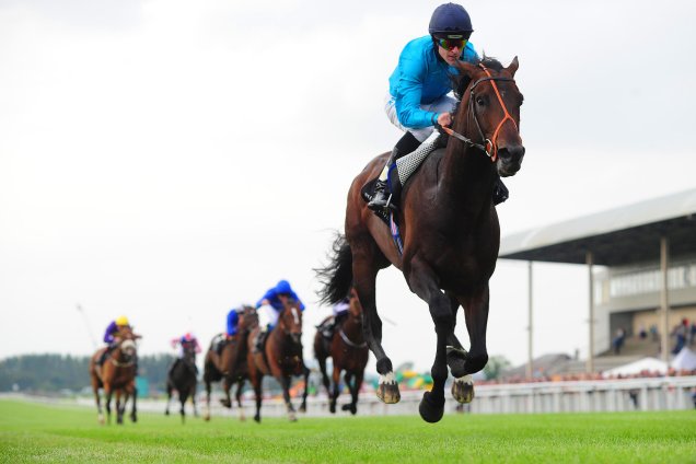 Brown Panther winning the Palmerstown House Estate Irish St. Leger (Group 1)