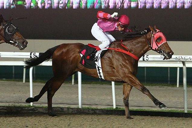 Cash Advance winning the KRANJI STAKES C