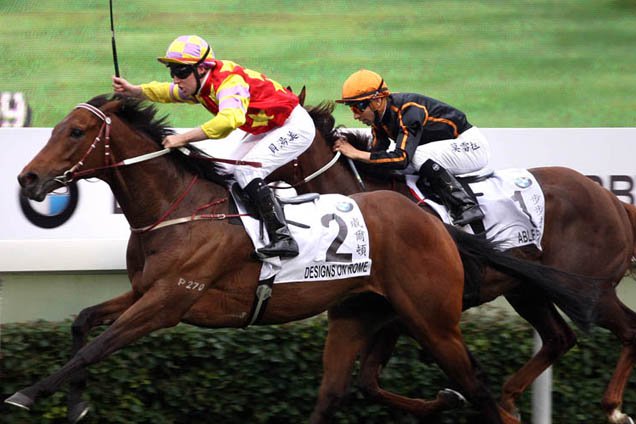 Designs On Rome win the HK Derby