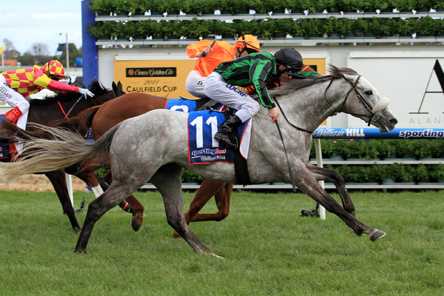 Gris Caro winning the Jack London Naturalism Stakes