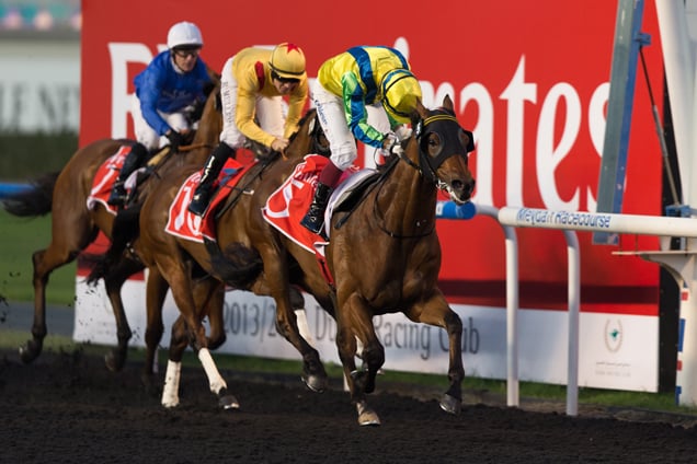 Rich Tapestry winning the Mahab Al Shimaal Sponsored By Emirates Skywards