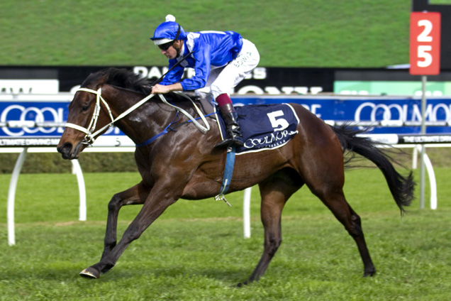 Winx winning the Coolmore Furious Stakes