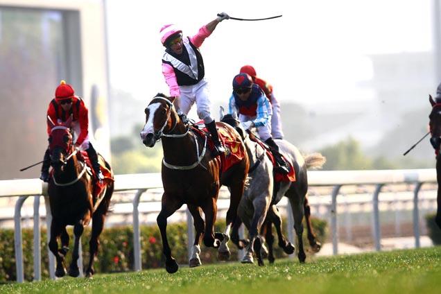 Beauty Only wins the HKG1 Hong Kong Classic Mile in style.