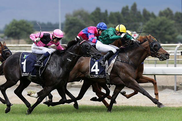 Benzini winning the Marks Ewen & Assoc Kaimai Stks