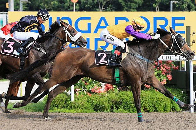 Bourbon Goldman winning the KRANJI STAKES B