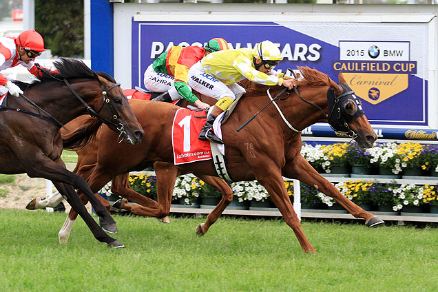 Criterion winning the Caulfield Stakes