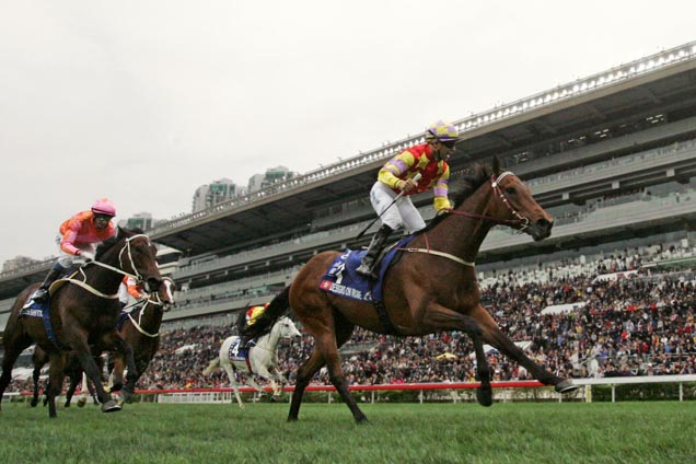 Designs On Rome winning the THE CITIBANK HONG KONG GOLD CUP