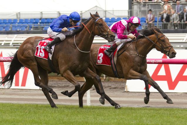 Disposition (rails) winning the Guvera Stakes