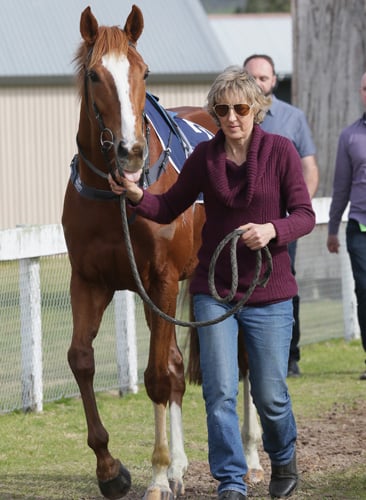 Flyinby with trainer Leeane Poulson