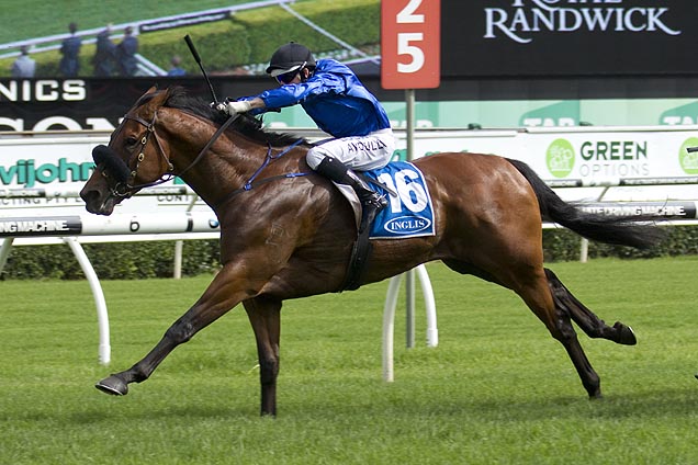 Happy Clapper winning the Inglis Villiers Stakes