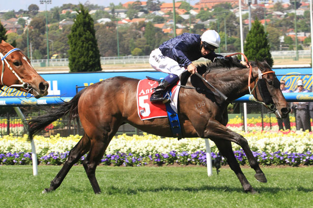 Lake Geneva winning the Crockett Stakes