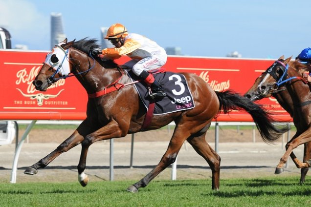 Le Chef winning the Jeep $2 Mill. M.M. 2yo Classic.