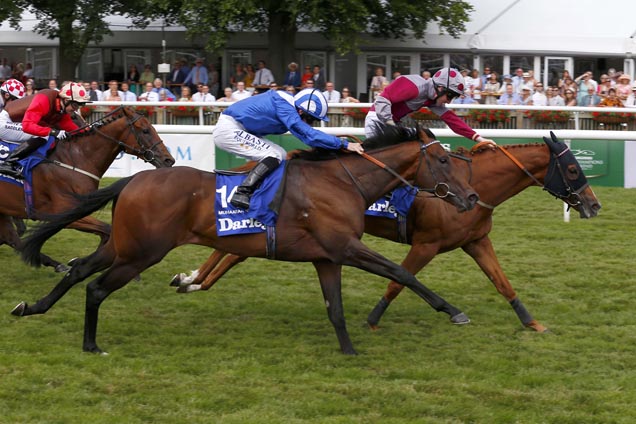 Muhaarar winning the Darley July Cup (British Champions Series And Global Sprint Challenge) (Group 1)