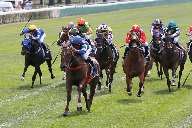 Red Dirt Girl winning the Yesberg Ins. Serv Pegasus Stks