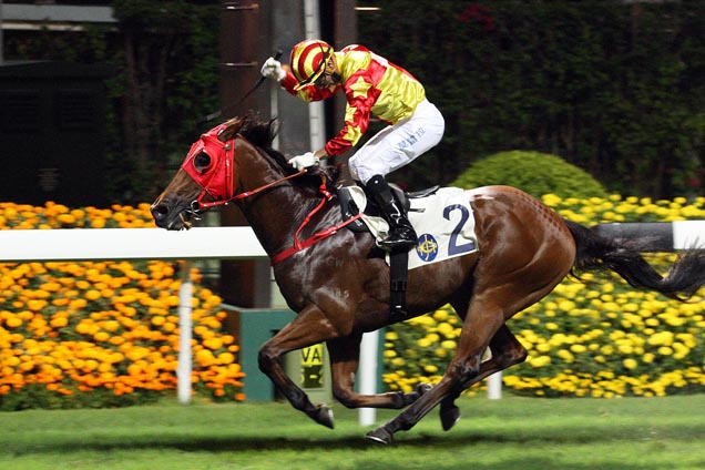 Trendiful winning the LAM TSUEN RIVER HANDICAP