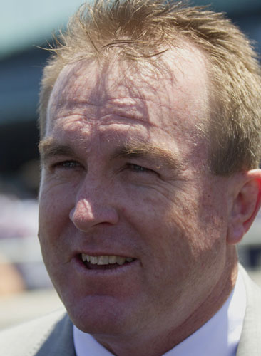 John O'Shea holds a big hand on the Warwick Farm card