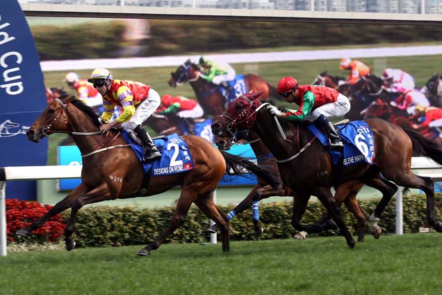 Designs On Rome winning the THE CITI HONG KONG GOLD CUP