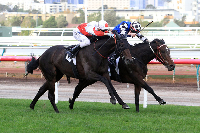 Glorious Sinndar winning the Andrew Ramsden Stakes