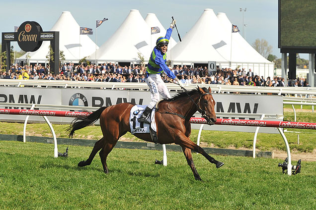 Jameka and Nick Hall wins the Caulfield Cup