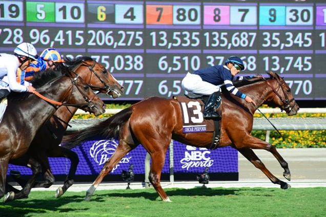 Oscar Performance winning the Breeders' Cup Juvenile Turf (Grade 1) (2yo Colts & Geldings) (Turf)