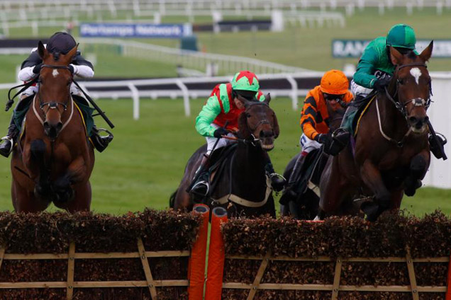 Wholestone winning the Richard Allen, Waters & The Brittons Novices' Hurdle