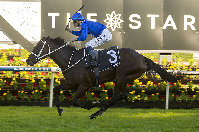Winx winning the The Star Doncaster Mile