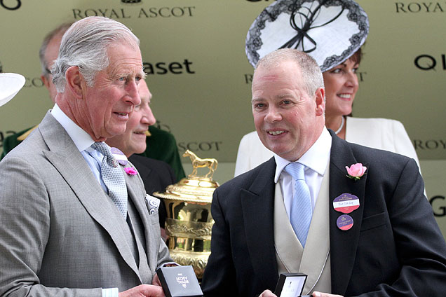 Trainer Clive Cox with Prince Charles at Royal Ascot 2016, Day2.