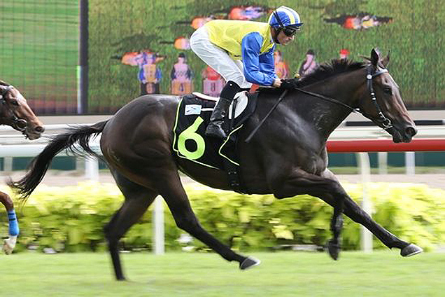 Advance Boss: Glen Boss (seen here on Sunday's winner Major Advancement) has his sights firmly set on a Singapore champion jockey title this season.