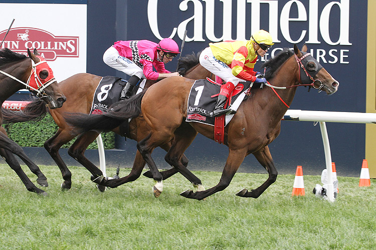 Snitzepeg winning the Gothic Stakes