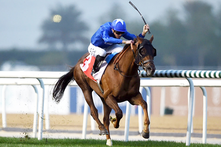BLAIR HOUSE winning the Jebel Hatta Sponsored By Emirates Airline Race at Meydan in United Arab Emirates.