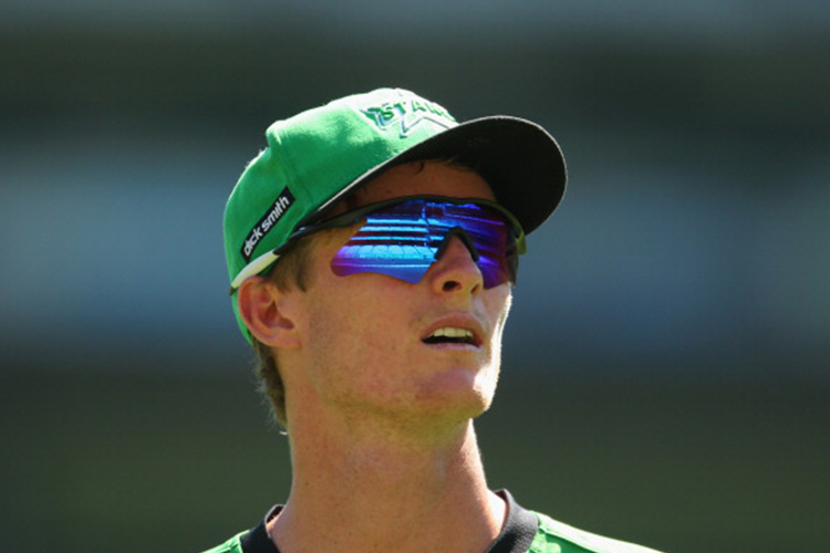 ALEX KEATH of the Stars looks on during the Big Bash League match between the Melbourne Stars and the Perth Scorchers at MCG in Melbourne, Australia.
