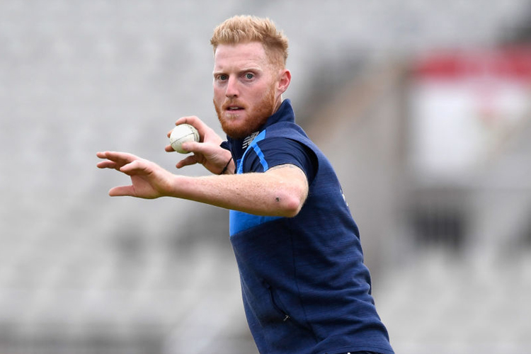 England player BEN STOKES in action during England nets ahead of the 1st ODI against West Indies at Old Trafford in Manchester, England.