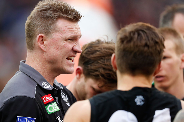 NATHAN BUCKLEY, Senior Coach of the Magpies.