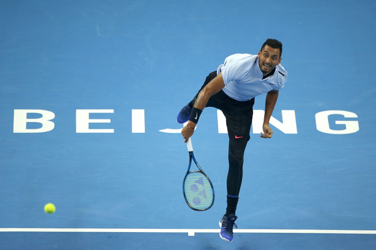 NICK KYRGIOS at the China National Tennis Centre in Beijing, China.