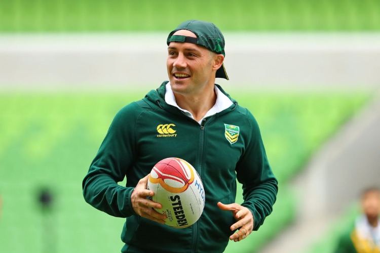 COOPER CRONK of the Australian Kangaroos at a training session in Melbourne, Australia