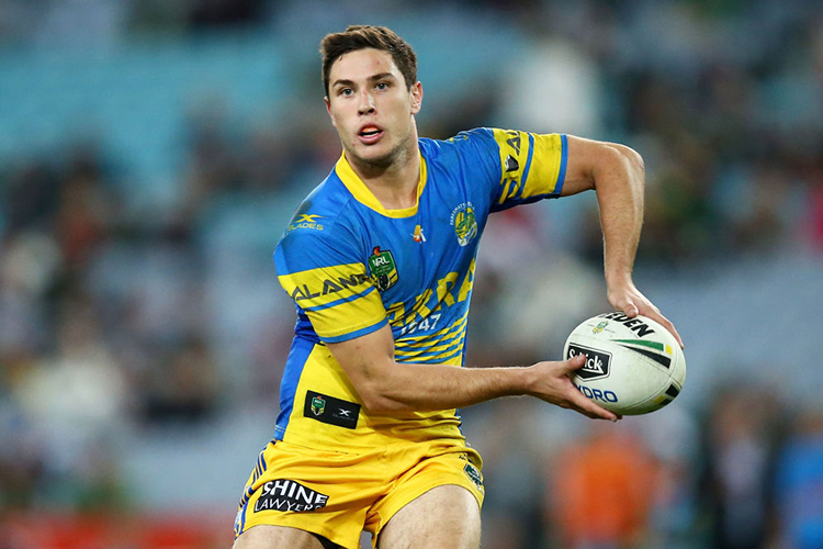 MITCHELL MOSES of the Eels in action during the NRL match between the South Sydney Rabbitohs and the Parramatta Eels at ANZ Stadium in Sydney, Australia.