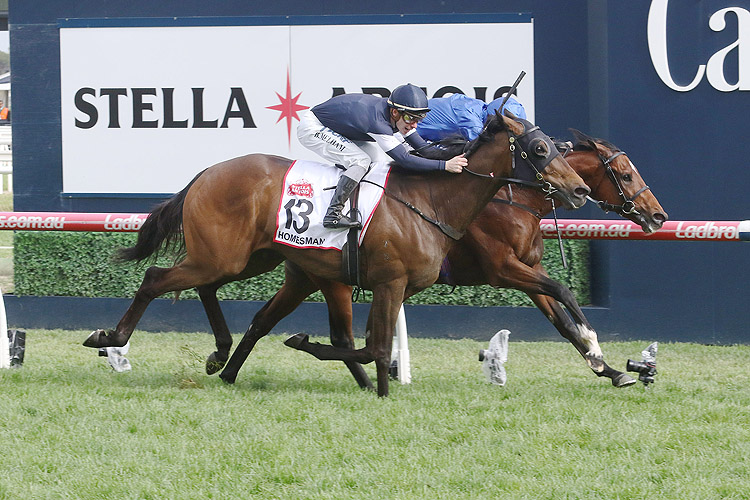 Best Solution fends off Homesman to win the 2018 Caulfield Cup