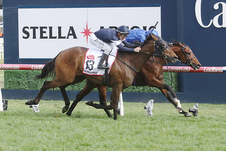 Best Solution fends off Homesman to win the 2018 Caulfield Cup Best Solution fends off Homesman to win the 2018 Caulfield Cup