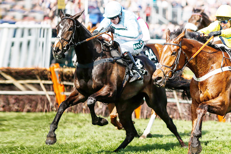 BLACK OP winning the Betway Mersey Novicesa Hurdle Race in Liverpool, England.