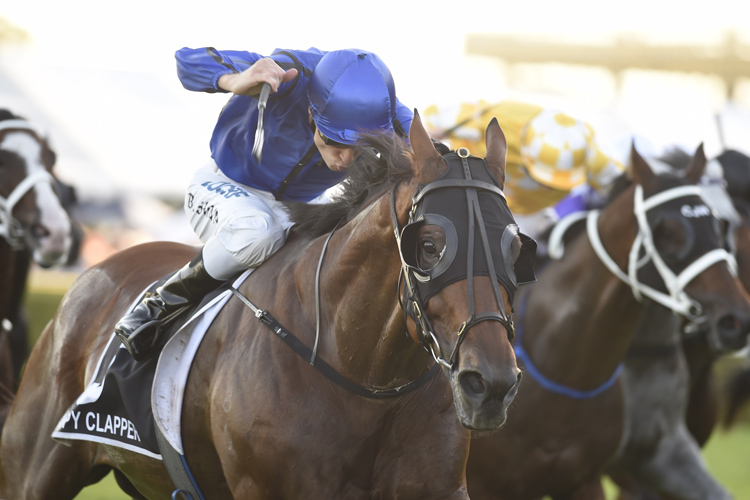 Happy Clapper winning the The Star Doncaster Mile Happy Clapper winning the The Star Doncaster Mile