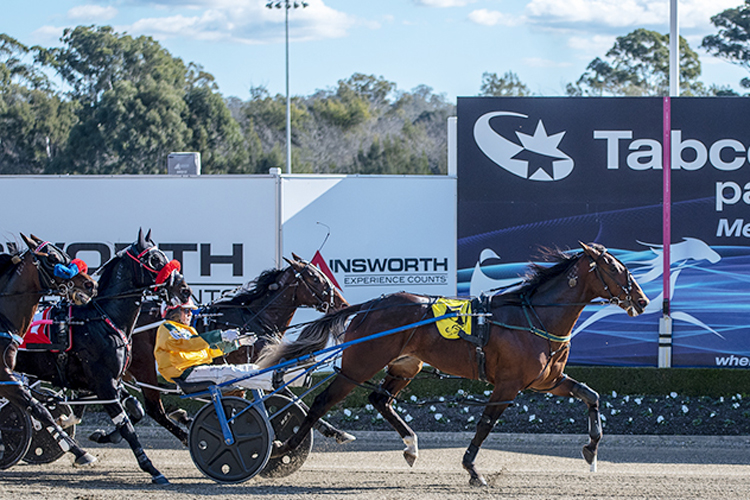 Hardhitter winning the A ROCKNROLL DANCE NSW BREEDERS CHALLENGE TWO-YEAR-OLD COLTS & GELDINGS FINAL (GROUP 1) Hardhitter winning the A ROCKNROLL DANCE NSW BREEDERS CHALLENGE TWO-YEAR-OLD COLTS & GELDINGS FINAL (GROUP 1)