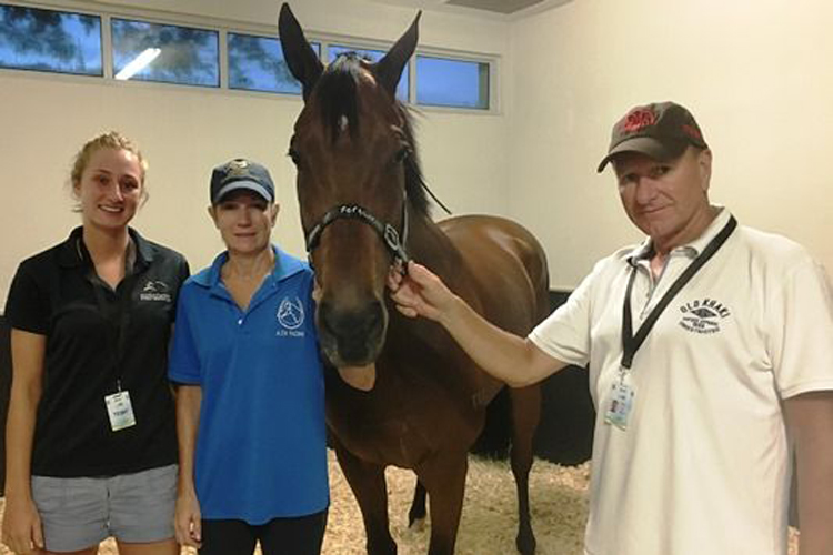 Trainer Tony Millard, wife Beverly and daughter Dominique are ready to cheer Horse Of Fortune on on Saturday.